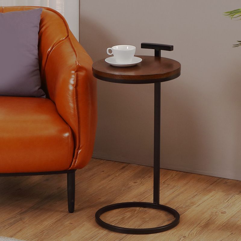 Frame Shaped Base Cocktail Table Multi-color Selection of Wood Material Round Coffee Table