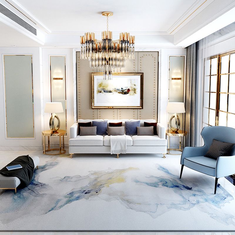 Antiek tapijt Modern abstract print Rug wasbaar polyester tapijt met niet-slipachter