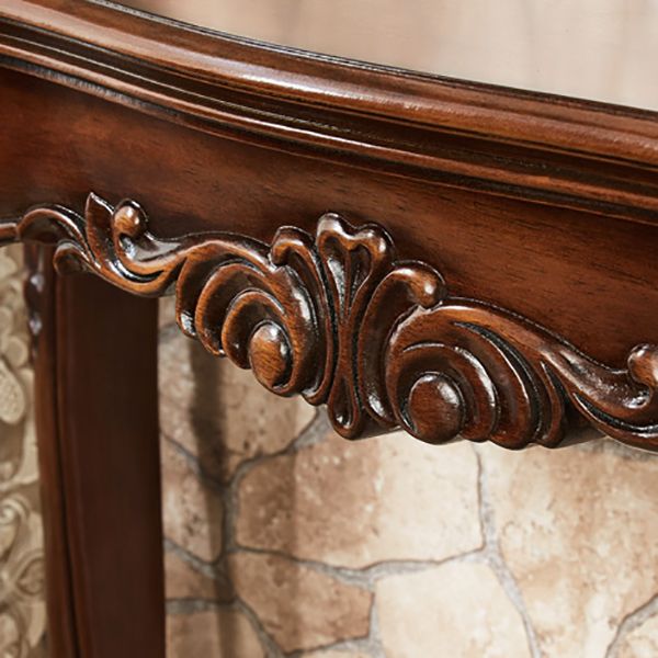 4 Legs Wood Half Moon Stain Resistant Console Table for Hall