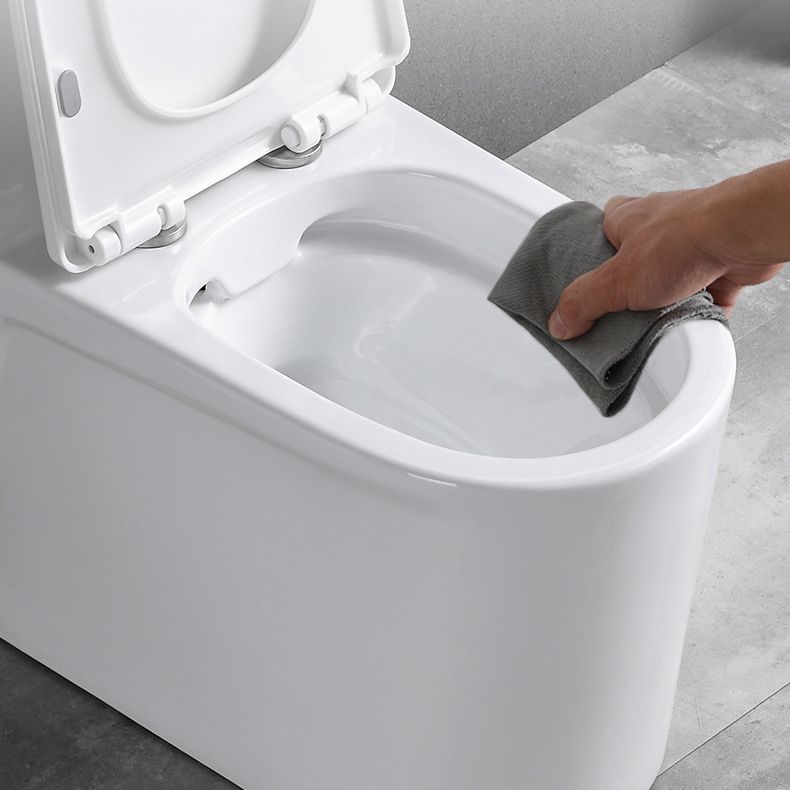 Traditional 1-Piece Toilet Bowl White Urine Toilet with Slow Close Seat for Bathroom