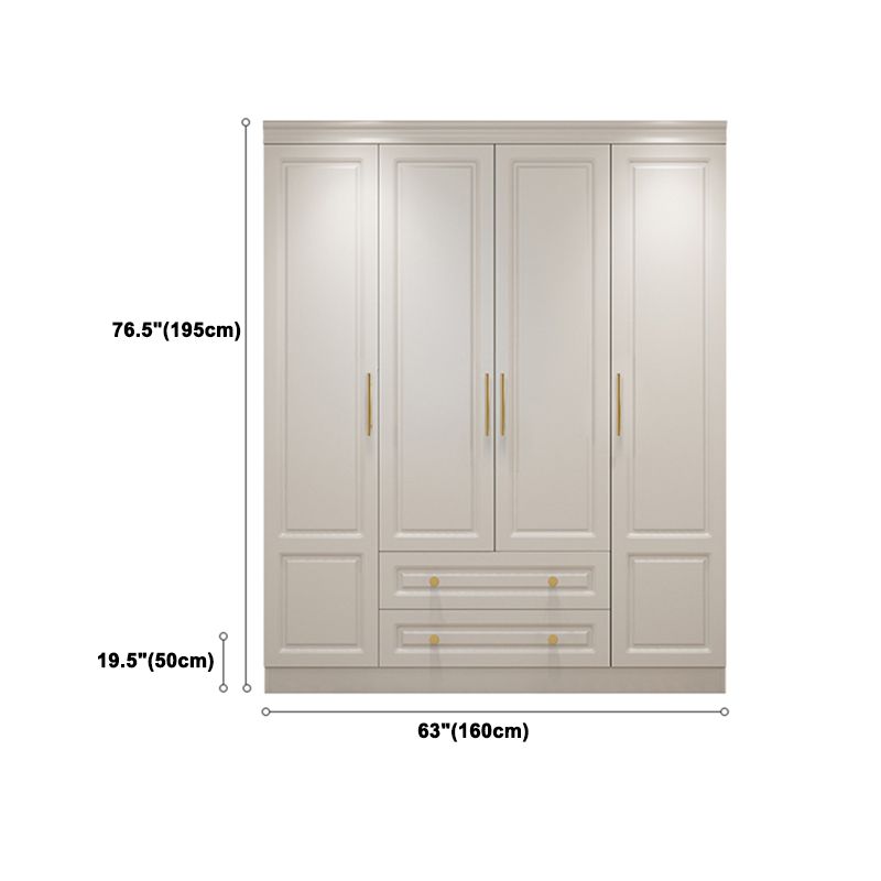 Contemporary Wooden Wardrobe Soft Close Drawer Wardrobe Closet for Bedroom