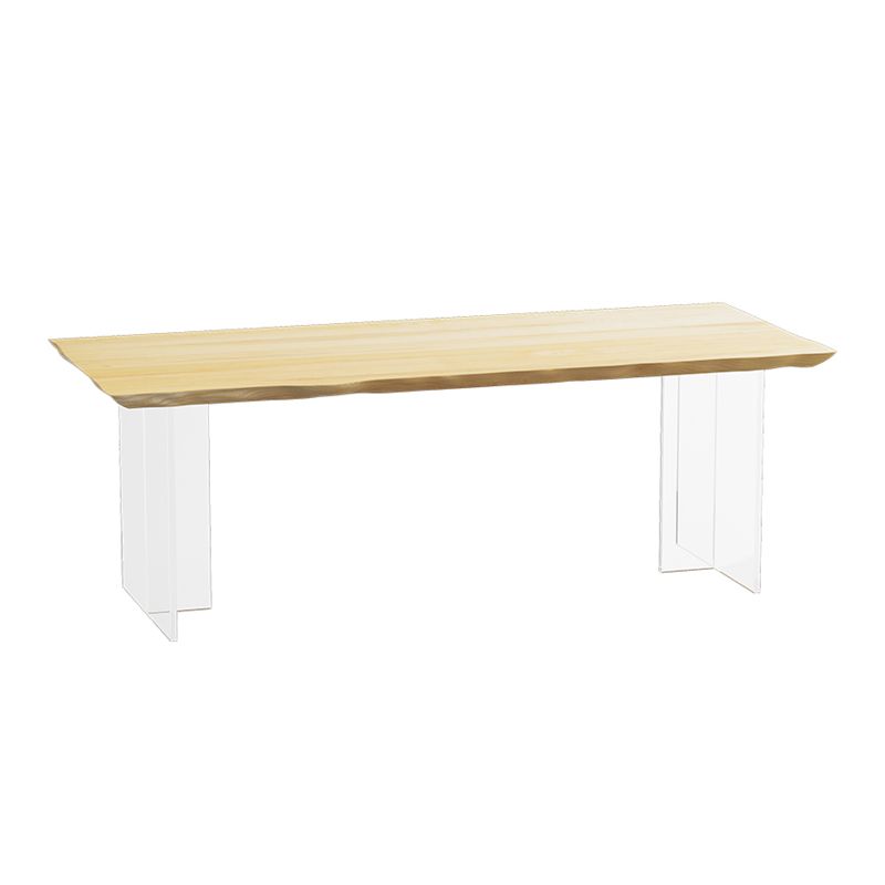 Modern 1/2/3/4/5 Pieces Rectangle Dining Set Solid Wood Dining Table with Chairs