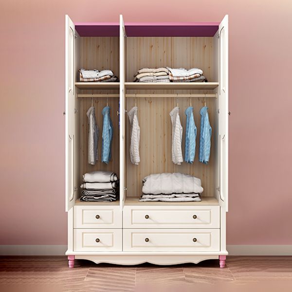 Coastal Cabinet with Hinged Door Manufactured Wood Matte Finish Storage Cabinet