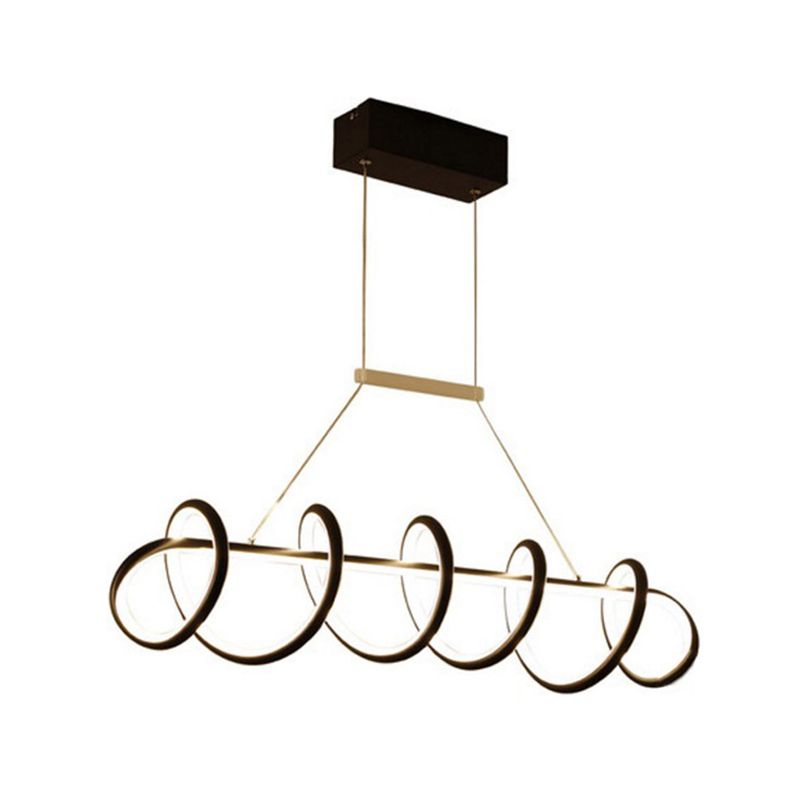 Éclairage de plafond torsadé à LED noir / blanc