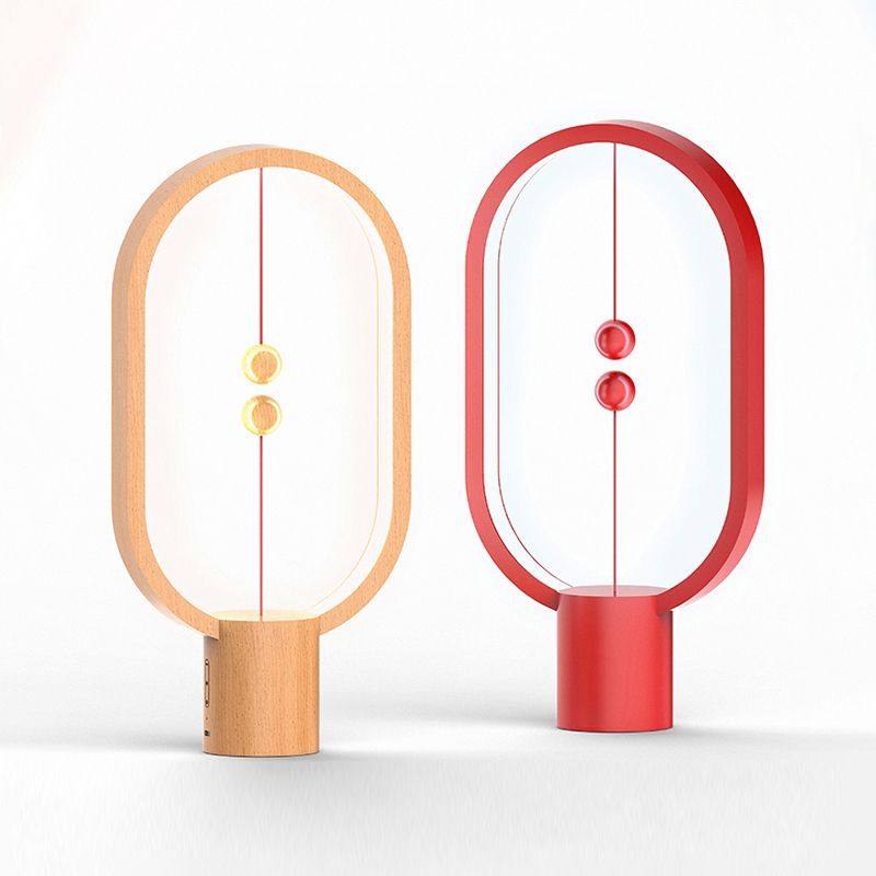 Macaroon Plastic Table Light 1-Light Bedroom LED Nightstand Lamp with Touch Switch