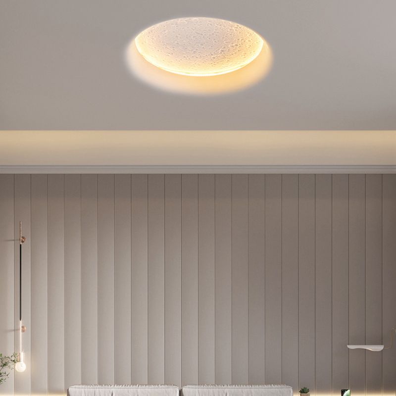 Modern Creative Style Wall Sconce Moon LED Wall Mount Light in White