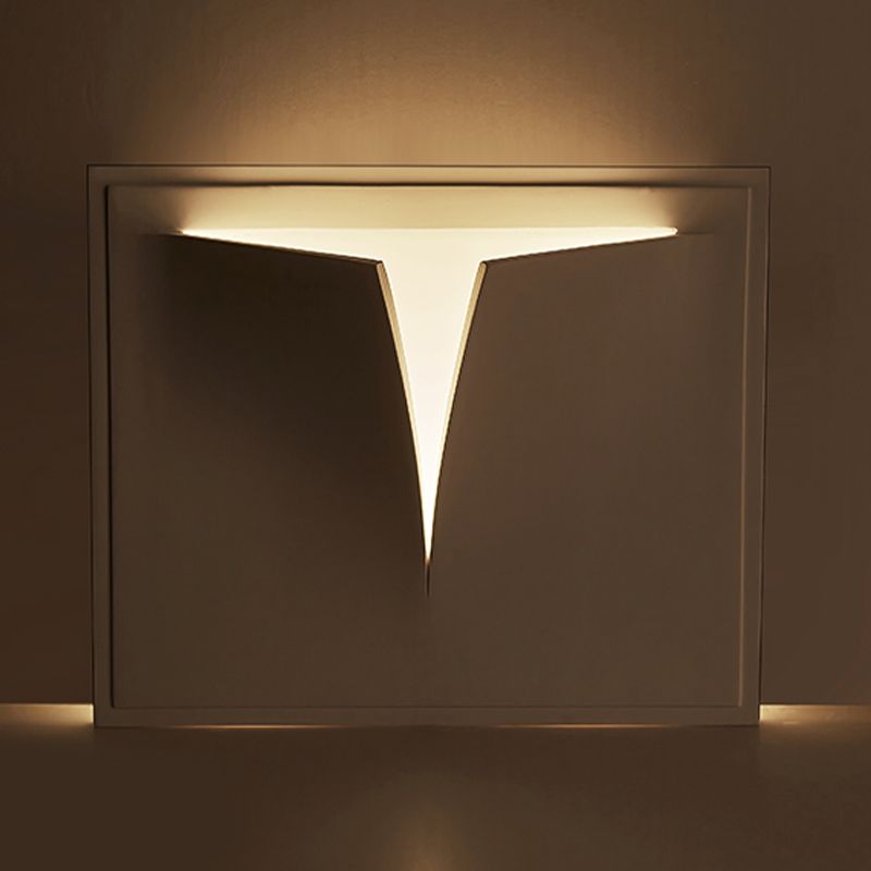 Contemporary Geometric Shape Wall Lamp Plaster Shade Wall Lighting for Living Room