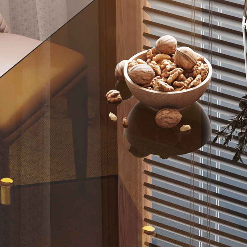 Glass Dining Room Collection Contemporary Double Pedestal Dining Table