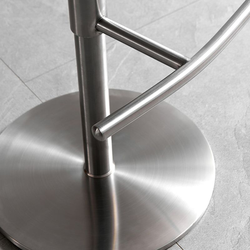Modern Style Adjustable Backrest High Stool with Leather Cushion