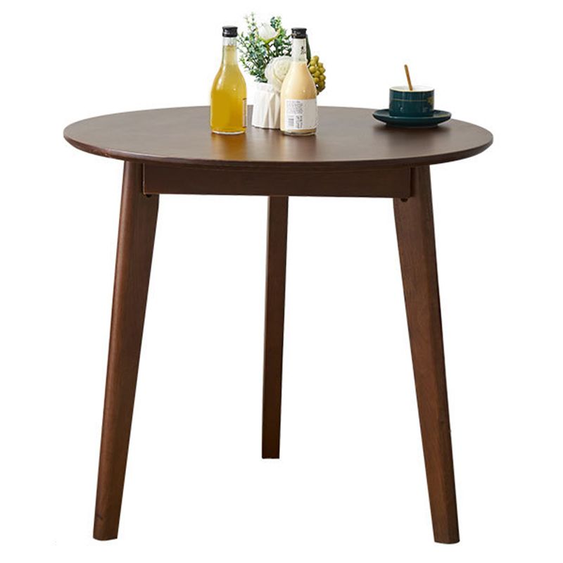 Rubberwood Solid Wood Dining Table Round Dining Table for Dining Room