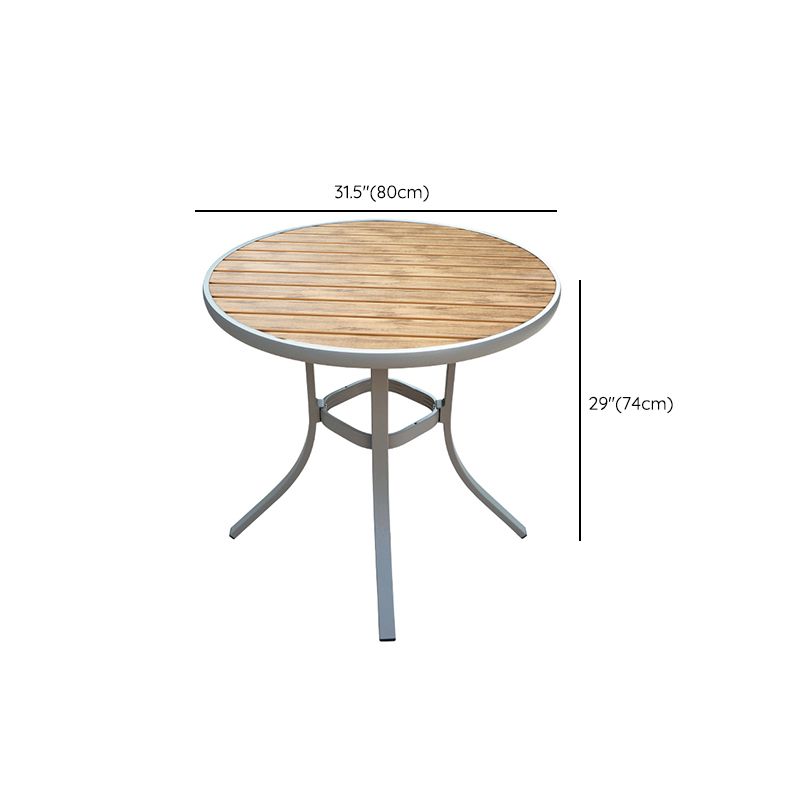 Modern Wood Patio Dining Table 1/2/7 Pieces Brown Dining Set for Courtyard