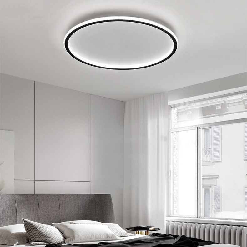 1-Light Round Shade Flush Mount Modern Simple Style Flush Mount LED Lights