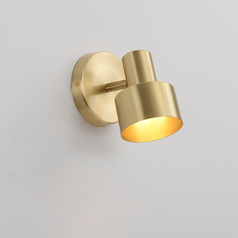 Mid-Century Luxury Style Cylinder Wall Mounted Vanity Lights Metal Vanity Lighting Fixtures for Bathroom
