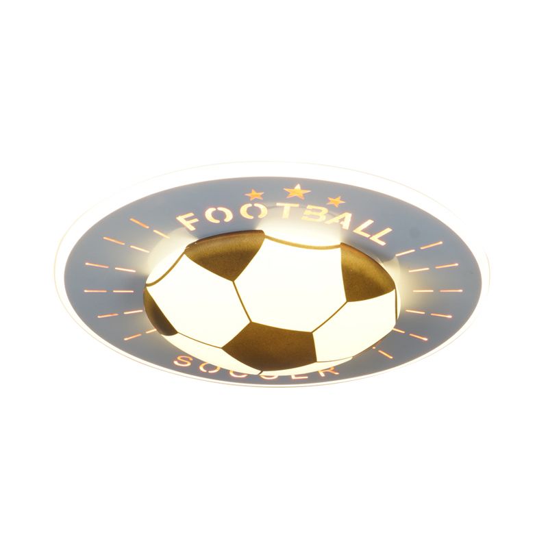Moderne voetbalplafondverzonken acrylslaapkamer LED-inbouwlamp in wit/blauw