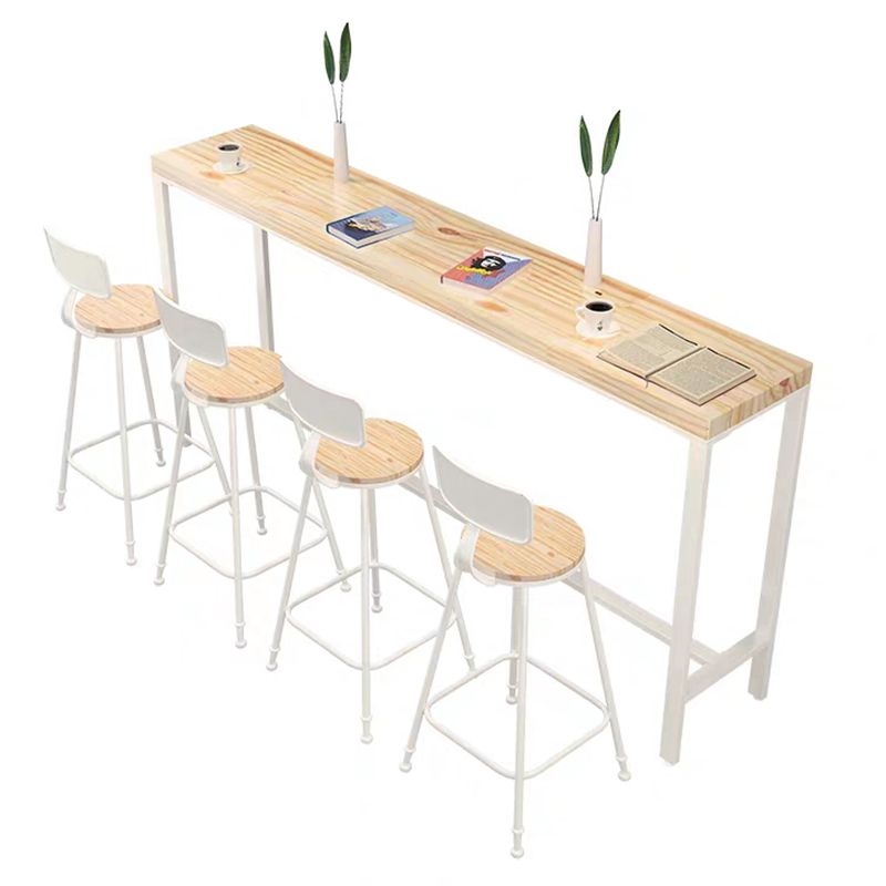 Industrial Rectangle Wood Counter Table 1/2/5 Pieces Bar Table Set for Living Room