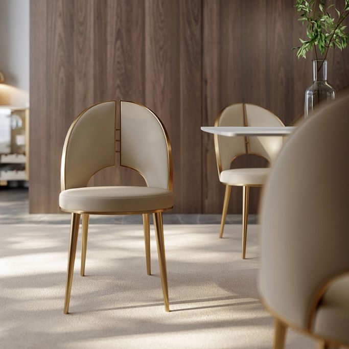 Indoor Contemporary Faux Leather Upholstered Armless Side Dining Chair