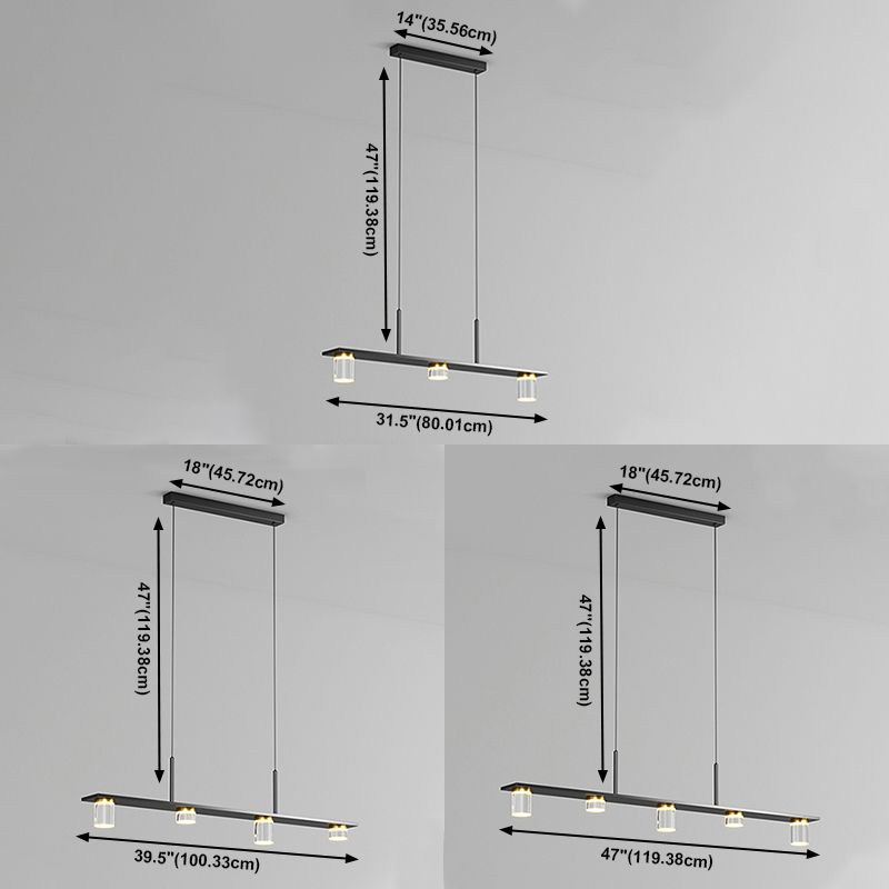 Nordic Modern Style Island Chandelier LED Island Chandelier Light for Dining Room