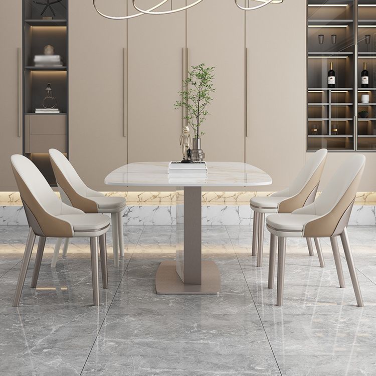 Luxury Sintered Stone Top Dining Set 1/2/5/6/7 Pieces Rectangle Dining Table with Chairs