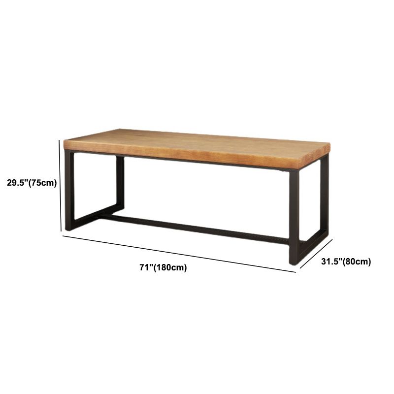 Contemporary Wooden Gaming Desk for Home 30"H Desk with Iron Legs