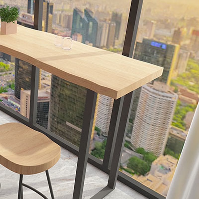 Rectangular Solid Wood Bar Table Set 1/5/9 Pieces Counter Table with Backless Stools