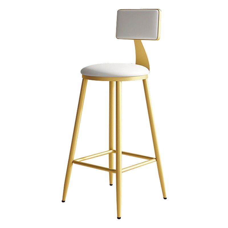 Home Matte Finish Upholstered Stools Glam Low Back Bar Stool