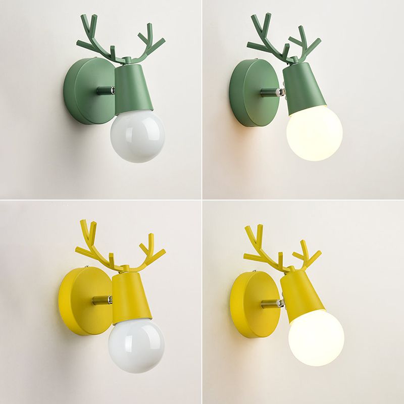 1-Light Unique Wall Sconce Modern Style Metal Wall Lighting for Dining Room