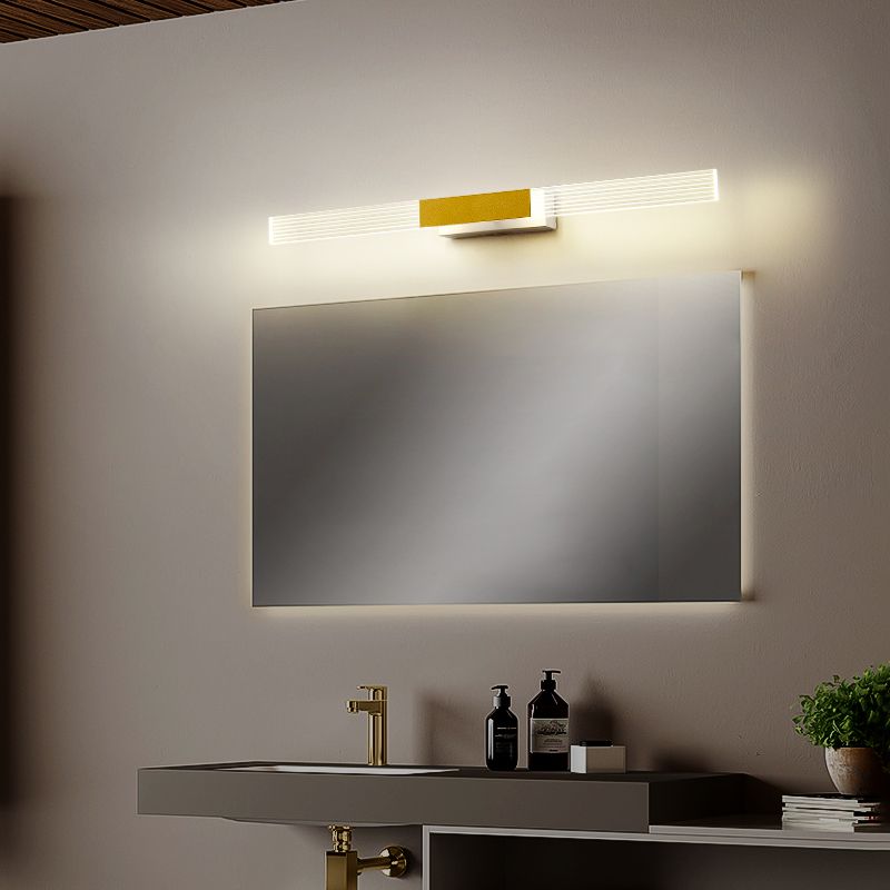 Rectangle Vanity Wall Light Fixtures Modern Luxury Style Acrylic Vanity Light