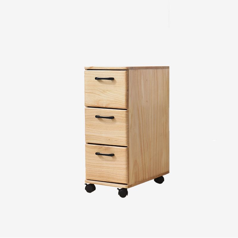 16.53" Wide Accent Chest with Drawers Solid Wood Chest with Wheels
