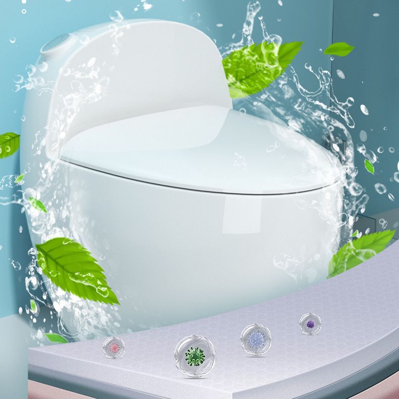 Floor Mount Flush Toilet Concealed Tank Modern One-Piece Toilet with Slow Close Seat