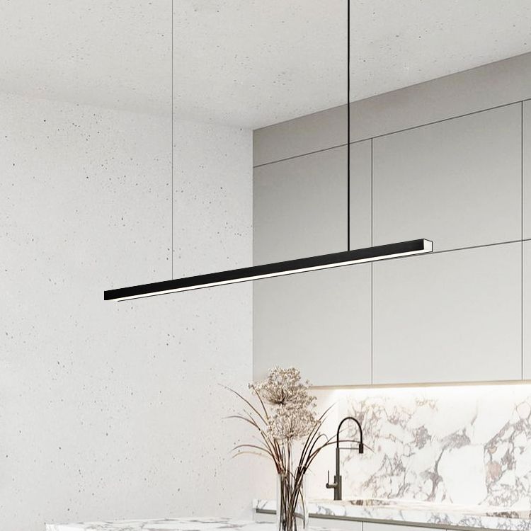 Eenvoudige moderne stijl led hangend eiland hanglamp voor eetkamer kantoorbar studie