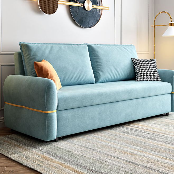 Azure Contemporary Seating with Pillows Convertible Sofa Bed for Apartment