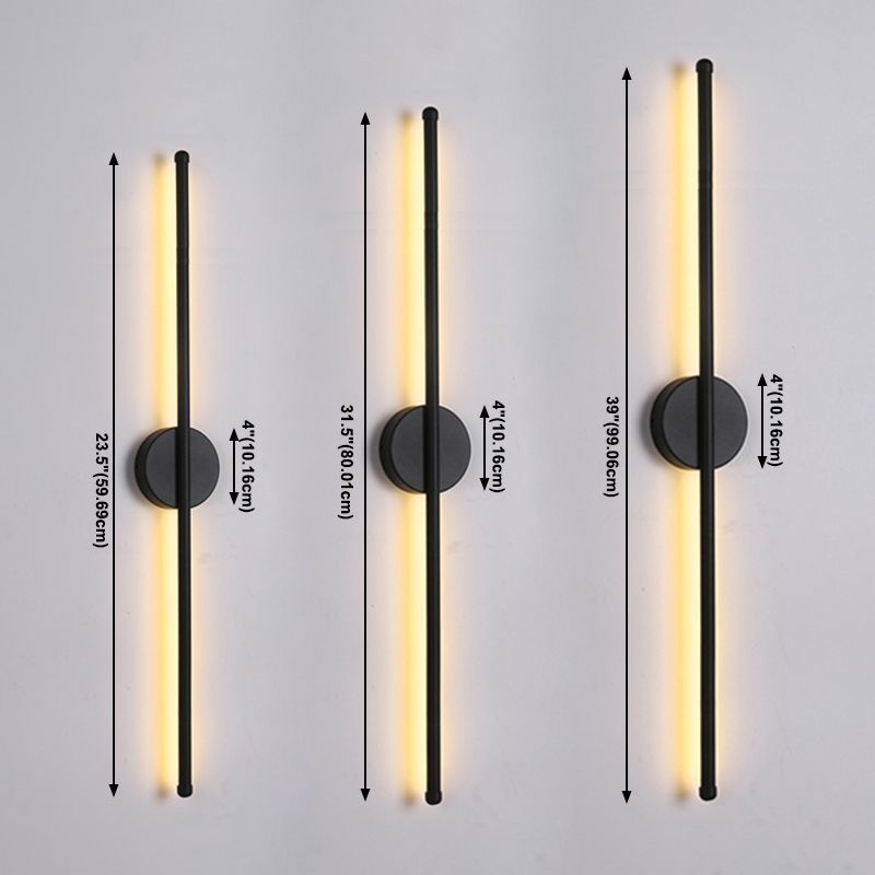 Lineare Form Metall Wandleuchten moderner Stil 2 Leuchten Wandmontageleuchte