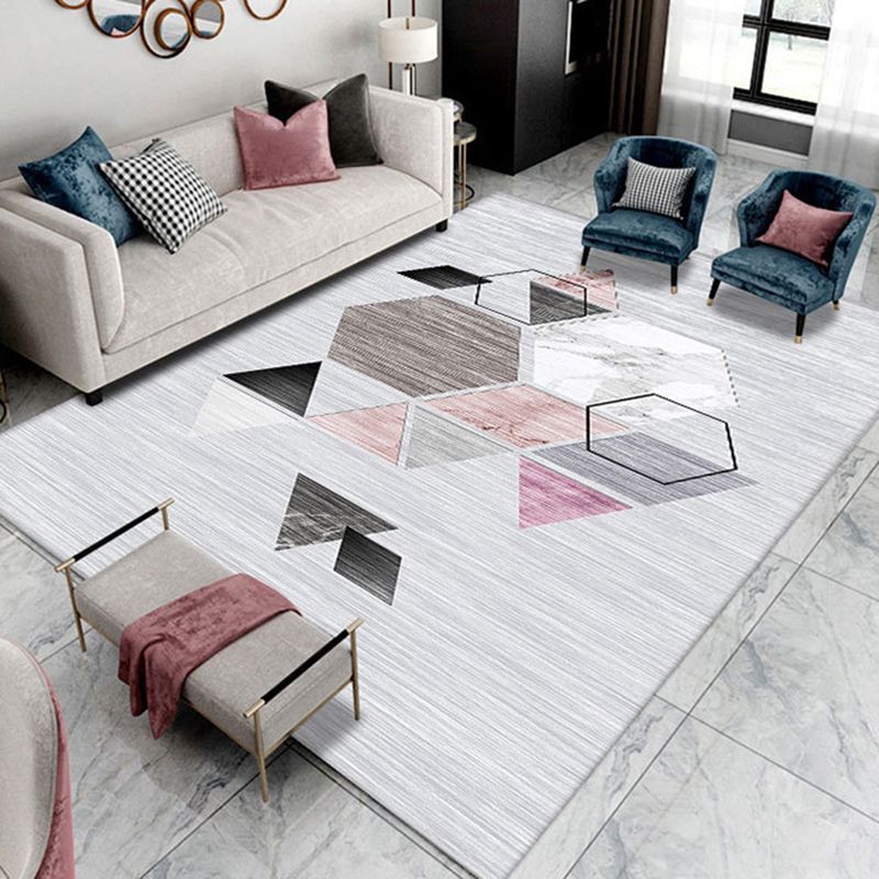 Simplicity Home Decoration Rug Graphic Print Carpet Polyester Non-Slip Backing Indoor Carpet