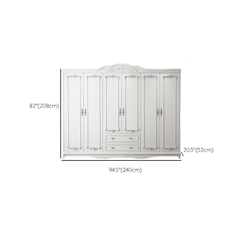 French Country Wardrobe Armoire Engineered Wood Wardrobe Cabinet