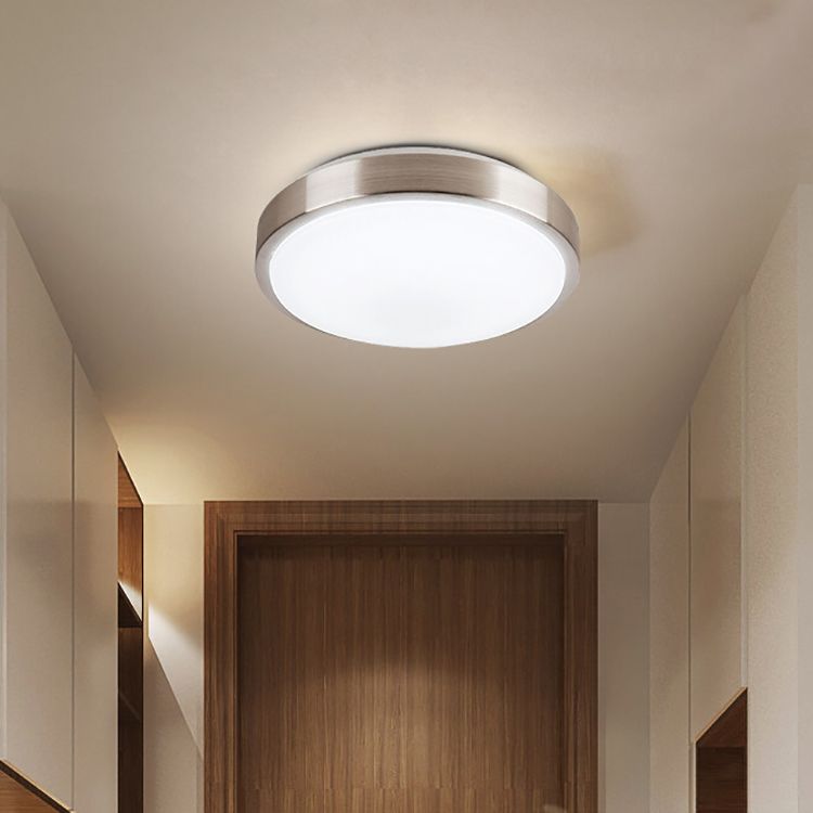 Lámpara de techo redonda sencilla de montaje empotrado LED de aluminio para sala de estar