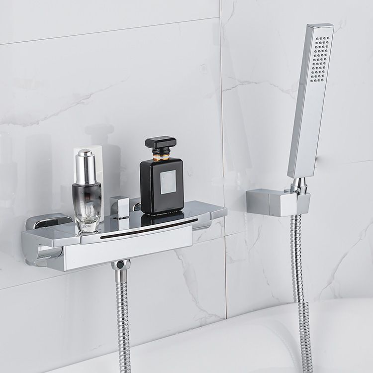 Two Handle Bathroom Faucet Wall Mounted Fixed Tub Faucet Trim