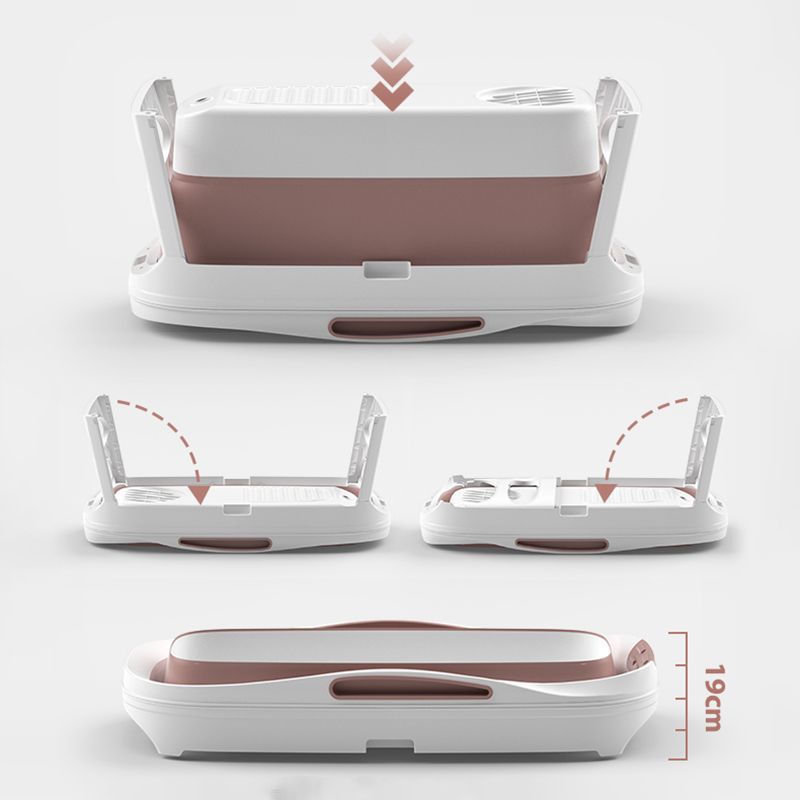 Plastic Rectangular Bath Tub Foldable Soaking Tub with Internal Drain