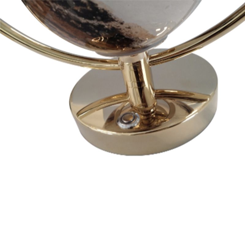 Glass Circle Table Lamp Contemporary Planet Shape Table Lamp for Bedroom