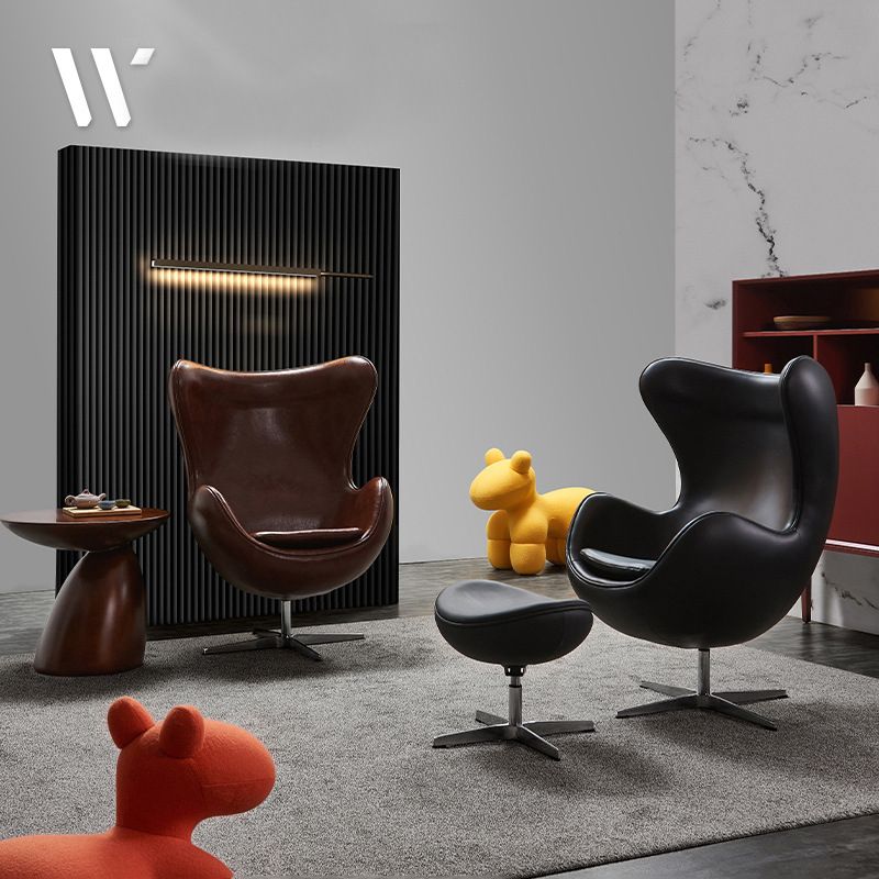Arms Included Chair Egg Shape Chair for Living Room, 31.49" Wide