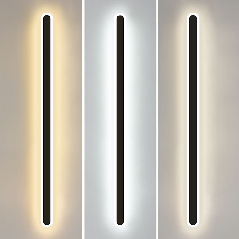 1 Light Metal Wall Light Modern Simple Style Linear Shape Wall Mounted Light Fixture