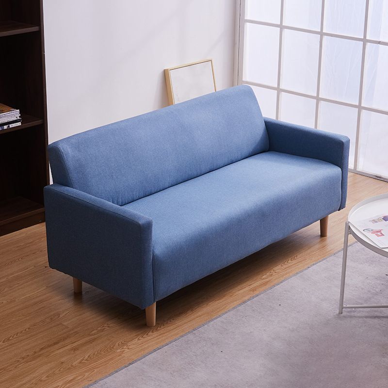 Modern 4 Wood Legs Standard Sofa Square Arm Sofa for Living Room