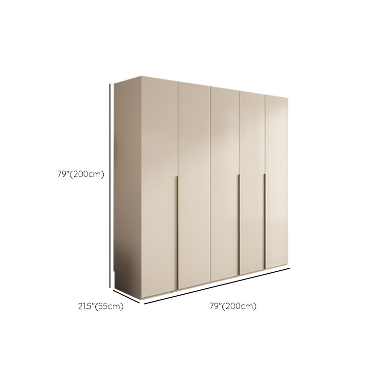 Wooden Wardrobe Armoire with Shelves Modern Wardrobe Cabinet