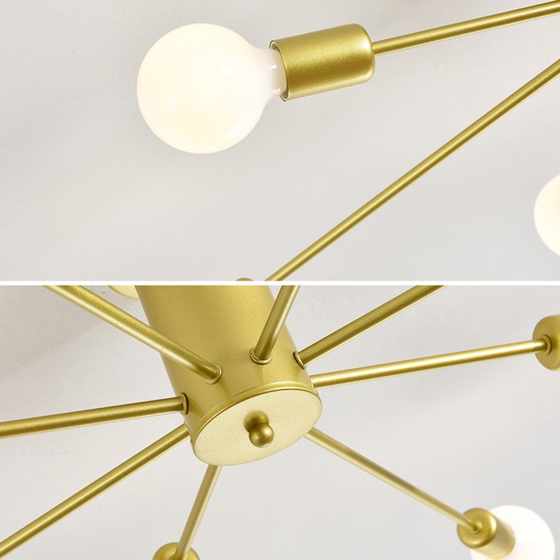Contemporary Metal Ceiling Lamp Simplicity Flush Mount Light Fixture for Living Room