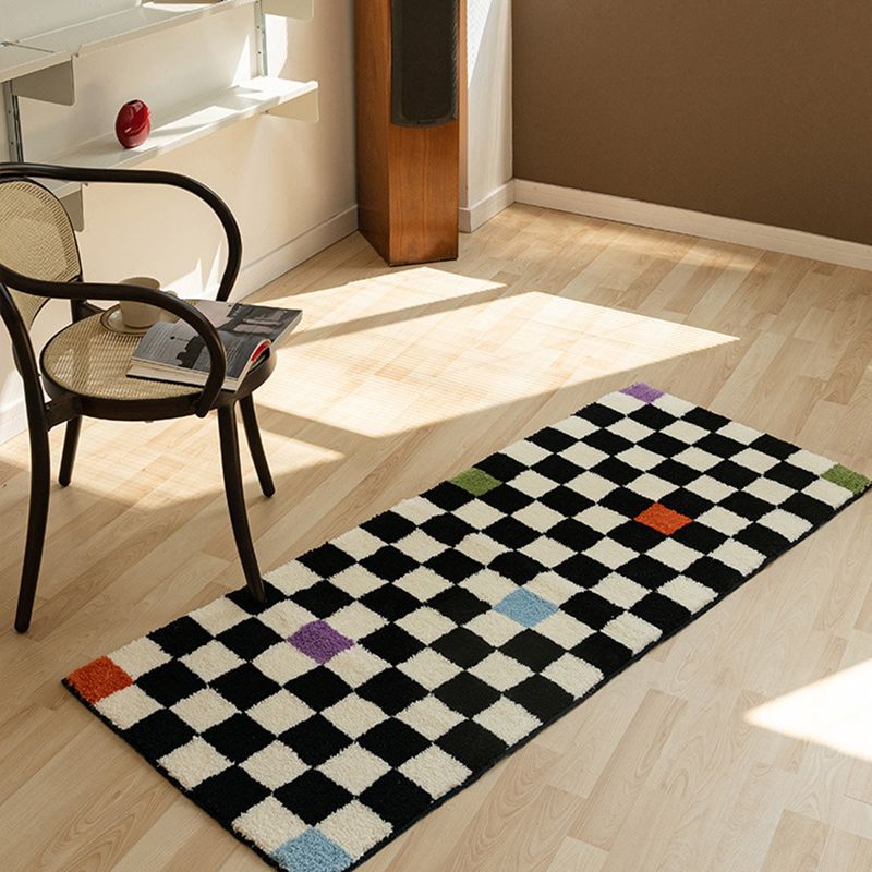 Moderna camera da letto moquette moquette nere a quadro area tappeto area resistente area tappeto