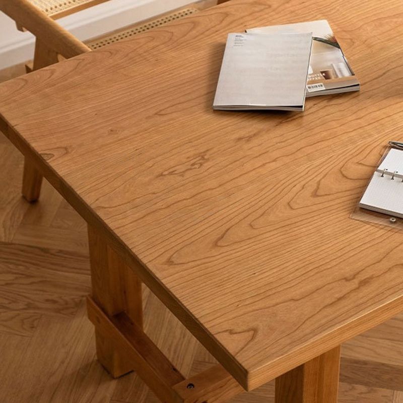 1/2/4/6 Pcs Solid Wood Dining Room Set Modern Style Dining Set with Rectangle Table