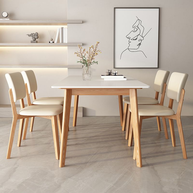 Contemporary Table and Chair Set 1/5 Piece Dining Room Furniture Set