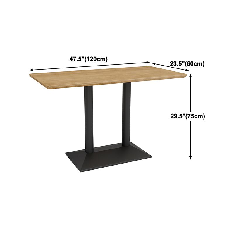 Colección de comedor de estilo industrial Mesa de comedor de madera maciza para el hogar