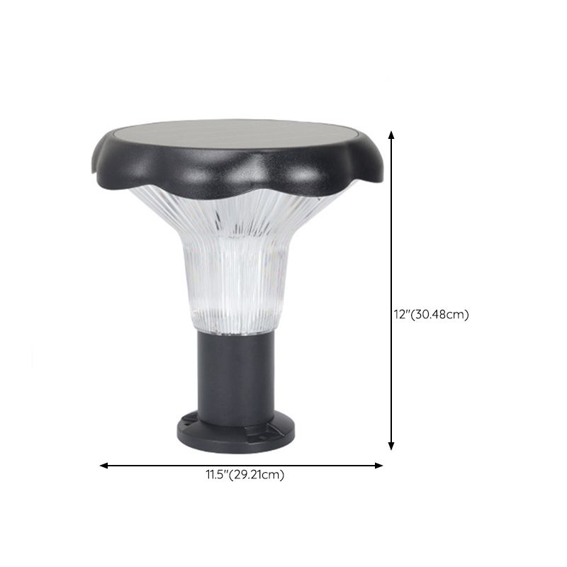 Nordic Style Outdoor Light Geometry Shape Solar Energy Pillar Lamp for Outdoor