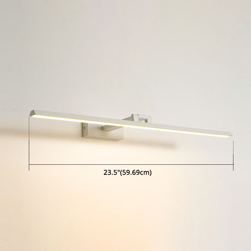 Linear LED Vanity Light Fixtures Modern Minimalist Style Metal Single Vanity Light