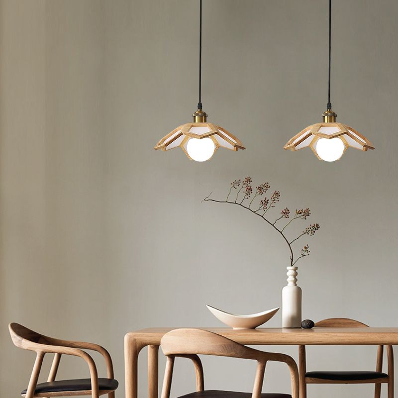 Modern Flower Pendant Lighting Fixture 1-Light Restaurant Suspension Pendant Light